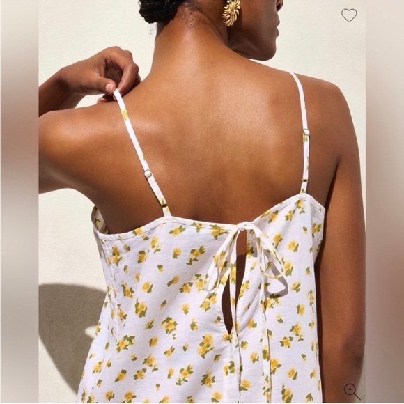 J. Crew Dresses & Skirts - J. Crew White Midi Dress with Yellow Floral Print